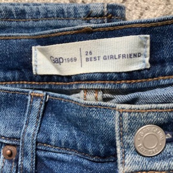 🧡3/15 Gap 1969 Best Girlfriend Star Studded Jeans Women's 26 - Picture 7 of 9
